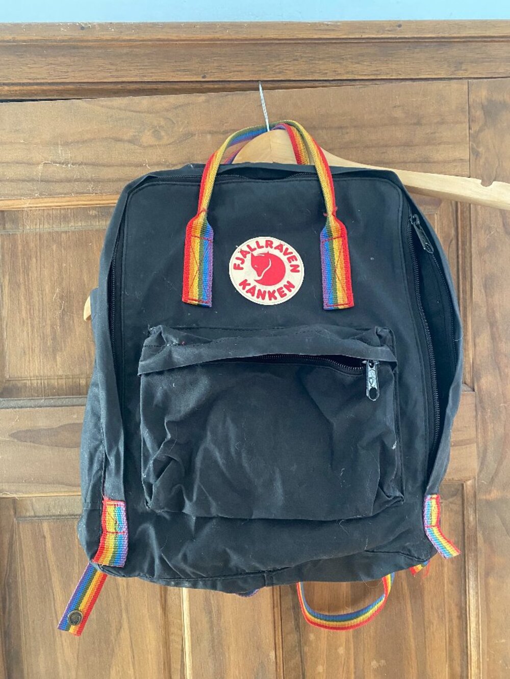 Fjallraven Kanken backpack with Rainbow Straps